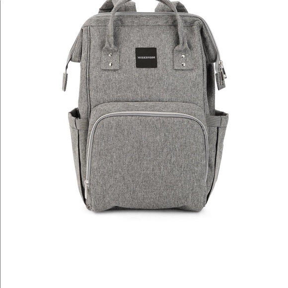 Gray MODERNISM Backpack Diaper Bag - Picture 2 of 5